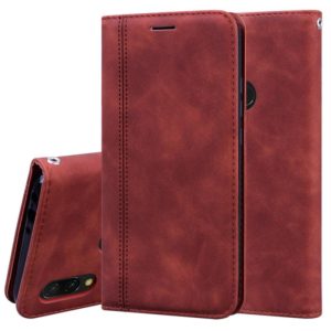For Xiaomi Redmi 7 Frosted Business Magnetic Horizontal Flip PU Leather Case with Holder & Card Slot & Lanyard(Brown) (OEM)