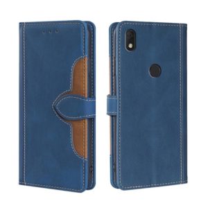 For Alcatel Axel/Lumos Stitching Skin Feel Magnetic Buckle Horizontal Flip PU Leather Case(Blue) (OEM)