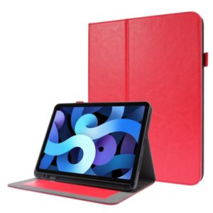 For iPad Pro 11 inch /iPad Air 2022 / 2020 10.9 Crazy Horse Texture Horizontal Flip Leather Case with 2-folding Holder & Card Slot(Red) (OEM)