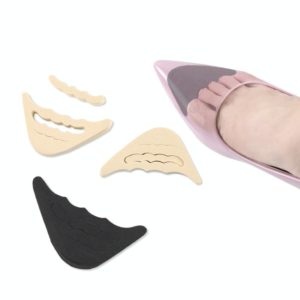 1 Pair Thickened Reduced Size Detachable Corrugated Soft Summer Forefoot Pad Toe Plug, Random Color Delivery (OEM)