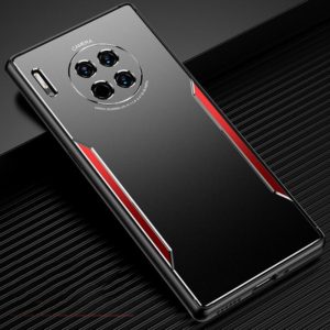 For Huawei Mate 30 Blade Series TPU Frame + Titanium Alloy Sand Blasting Technology Backplane + Color Aluminum Alloy Decorative Edge Mobile Phone Protective Shell(Black + Red) (OEM)