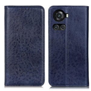For OnePlus ACE/10R Magnetic Crazy Horse Texture Horizontal Flip Leather Phone Case(Blue) (OEM)