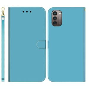 For Nokia G11 / G21 Imitated Mirror Surface Horizontal Flip Leather Phone Case(Blue) (OEM)
