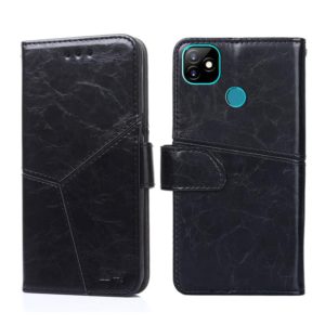 For IItel Vision 1 Geometric Stitching Horizontal Flip Leather Phone Case(Black) (OEM)