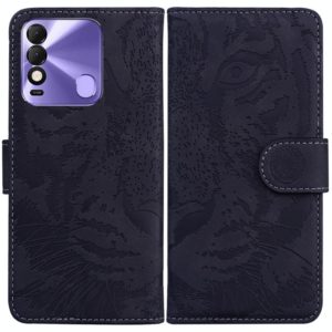 For Tecno Spark 8 / 8T Tiger Embossing Pattern Horizontal Flip Leather Phone Case(Black) (OEM)