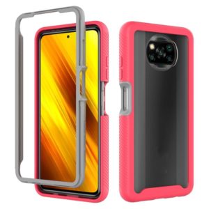 For Xiaomi Poco X3 NFC Starry Sky Solid Color Series Shockproof PC + TPU Protective Case(Red) (OEM)