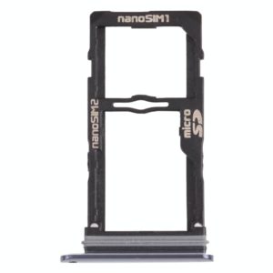 Nano SIM Card Tray + Nano SIM Card Tray / Micro SD Card Tray for LG G8S ThinQ LMG810, LM-G810, LMG810EAW (Black) (OEM)