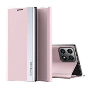 For Honor X8 2022 / X30i / Play6T Pro Side Electroplated Adsorption Leather Phone Case(Pink) (OEM)