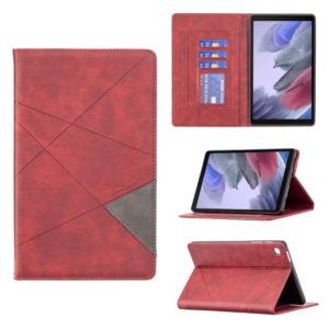 For Samsung Galaxy Tab A7 Lite SM-T220/SM-T225 Rhombus Texture Horizontal Flip Magnetic Leather Case with Holder & Card Slots(Red) (OEM)
