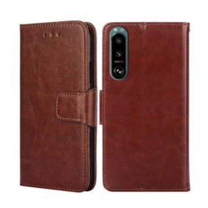 For Sony Xperia 5 III Crystal Texture Leather Phone Case(Brown) (OEM)