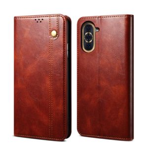For Huawei Nova 10 4G Oil Wax Crazy Horse Texture Leather Phone Case(Brown) (OEM)