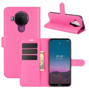 For Nokia 5.4 Litchi Texture Horizontal Flip Protective Case with Holder & Card Slots & Wallet(Rose red) (OEM)