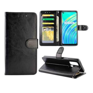 For OPPO Realme C17/7i Crazy Horse Texture Leather Horizontal Flip Protective Case with Holder & Card Slots & Wallet & Photo Frame(Black) (OEM)