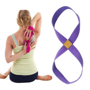 2 PCS Yoga Stretch Belt Cotton Thick Mobius Strip(Light Purple) (OEM)