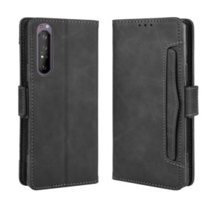 For Sony Xperia 1 II Wallet Style Skin Feel Calf Pattern Leather Case ，with Separate Card Slot(Black) (OEM)