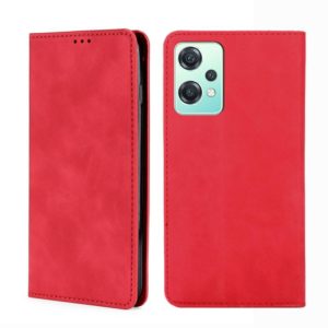 For OnePlus Nord CE 2 Lite 5G Skin Feel Magnetic Horizontal Flip Leather Phone Case(Red) (OEM)