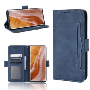 For ZTE Axon 40 Ultra Skin Feel Calf Texture Card Slots Leather Phone Case(Blue) (OEM)
