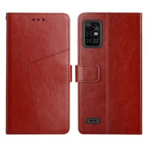 For UMIDIGI Bison Pro Y Stitching Horizontal Flip Leather Phone Case(Brown) (OEM)
