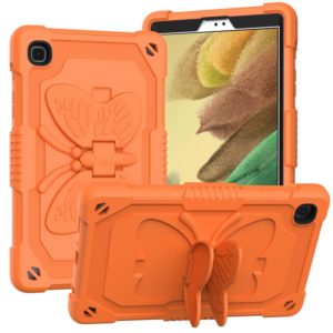 Pure Color PC + Silicone Anti-drop Protective Case with Butterfly Shape Holder & Pen Slot For Samsung Galaxy Tab A7 Lite 8.7 SM-T220 / SM-T225(Kumquat) (OEM)
