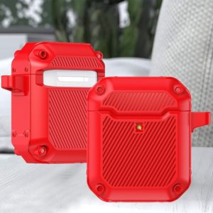 Shield Armor Shield Armor Waterproof Wireless Earphone Protective Case For AirPods 1/2(Red) (OEM)
