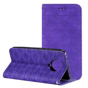 For Xiaomi Redmi K30 Pro Lucky Flowers Embossing Pattern Magnetic Horizontal Flip Leather Case with Holder & Card Slots(Purple) (OEM)