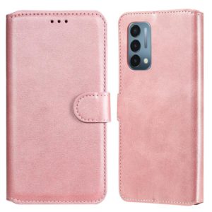 Classic Calf Texture PU + TPU Horizontal Flip Leather Case with Holder & Card Slots & Wallet For OnePlus N200 5G(Rose Gold) (OEM)