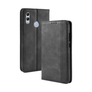 Magnetic Buckle Retro Texture Horizontal Flip Leather Case for Huawei Honor 10 Lite / P Smart (2019) / Nova Lite 3, with Holder & Card Slots & Wallet (Black) (OEM)