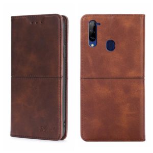 For ZTE Libero 5G Cow Texture Magnetic Horizontal Flip Leather Phone Case(Dark Brown) (OEM)