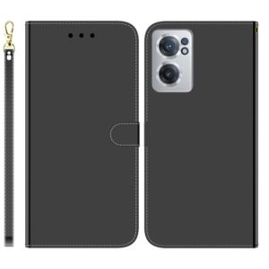 For OnePlus Nord CE 2 5G Imitated Mirror Surface Horizontal Flip Leather Phone Case(Black) (OEM)