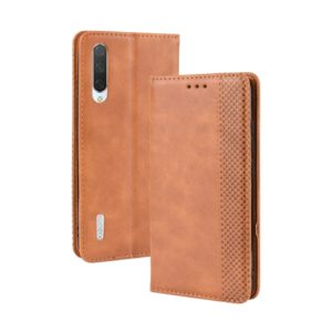 Magnetic Buckle Retro Crazy Horse Texture Horizontal Flip Leather Case for Xiaomi CC9e /A3, with Holder & Card Slots & Photo Frame(Brown) (OEM)
