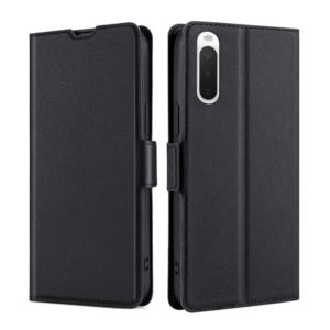 For Sony Xperia 10 IV Ultra-thin Voltage Side Buckle Flip Leather Case(Black) (OEM)