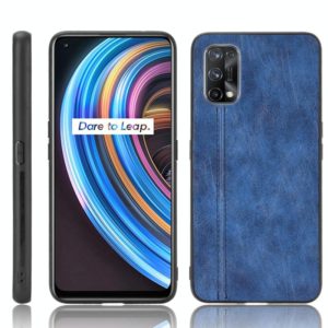 For OPPO Realme X7 Shockproof Sewing Cow Pattern Skin PC + PU + TPU Case(Blue) (OEM)