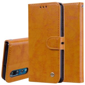 Business Style Oil Wax Texture Horizontal Flip Leather Case for Huawei P30, with Holder & Card Slots & Wallet (Brown) (OEM)