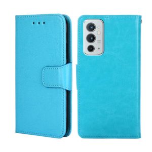 For OnePlus 9RT 5G Crystal Texture Leather Phone Case(Light Blue) (OEM)