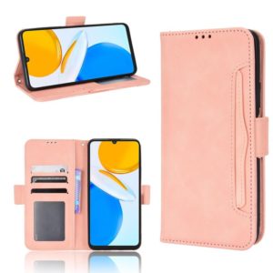 For Honor X7 Skin Feel Calf Texture Card Slots Leather Phone Case(Pink) (OEM)