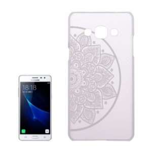 For Galaxy J3 Pro / J311 Right Half Flower Pattern Transparent PC Protective Case (OEM)