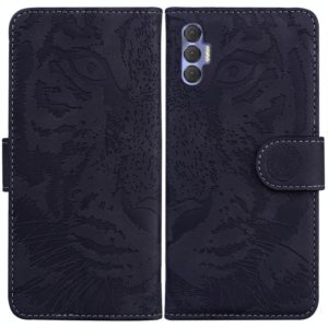 For Tecno Spark 8P Tiger Embossing Pattern Horizontal Flip Leather Phone Case(Black) (OEM)