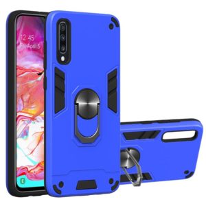 For Samsung Galaxy A70 & A70s 2 in 1 Armour Series PC + TPU Protective Case with Ring Holder(Dark Blue) (OEM)