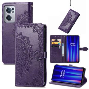 For OnePlus Nord CE 2 5G Mandala Flower Embossed Leather Phone Case(Purple) (OEM)