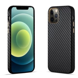 For iPhone 12 Pro Carbon Fiber Leather Texture Kevlar Anti-fall Phone Protective Case(Black) (OEM)