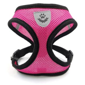 Pet Chest Strap Small Medium Dog Cat Breathable Dog Walking Vest, Size: XL Chest Back(Rose Red) (OEM)