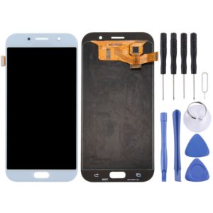 Original Super AMOLED LCD Screen for Galaxy A7 (2017), A720F, A720F/DS with Digitizer Full Assembly (Blue) (OEM)