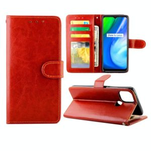 For OPPO Realme V3 Crazy Horse Texture Leather Horizontal Flip Protective Case with Holder & Card Slots & Wallet & Photo Frame(Brown) (OEM)