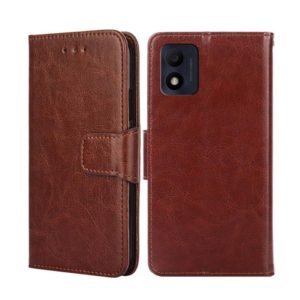 For Alcatel 1B 2022 Crystal Texture Leather Phone Case(Brown) (OEM)