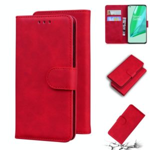 For OnePlus 9 Pro Skin Feel Pure Color Flip Leather Phone Case(Red) (OEM)