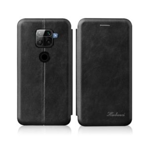 For Xiaomi Redmi Note 9 /10X 4G Integrated Electricity Pressing Retro Texture Magnetic TPU+PU Leather Case with Card Slot & Holder(Black) (OEM)