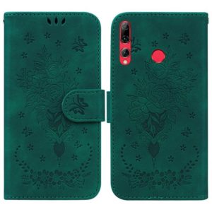 For Huawei P Smart+ 2019 / Enjoy 9s Butterfly Rose Embossed Leather Phone Case(Green) (OEM)