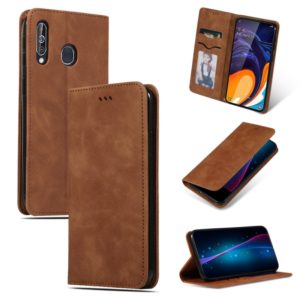 Retro Skin Feel Business Magnetic Horizontal Flip Leather Case for Galaxy A60 / M40(Brown) (OEM)