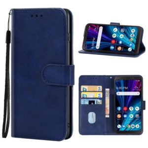 Leather Phone Case For TCL A3X(Blue) (OEM)