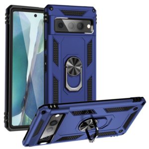 For Google Pixel 7 Pro Shockproof TPU + PC Protective Case with 360 Degree Rotating Holder(Blue) (OEM)